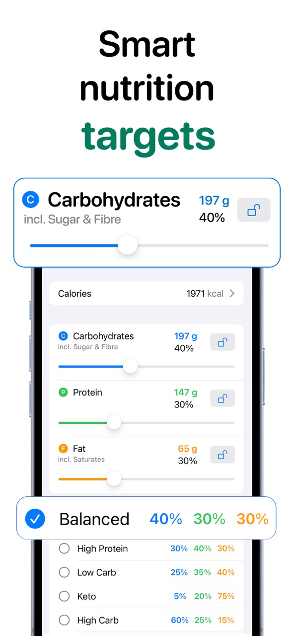 MyFitMate smart nutrition targets