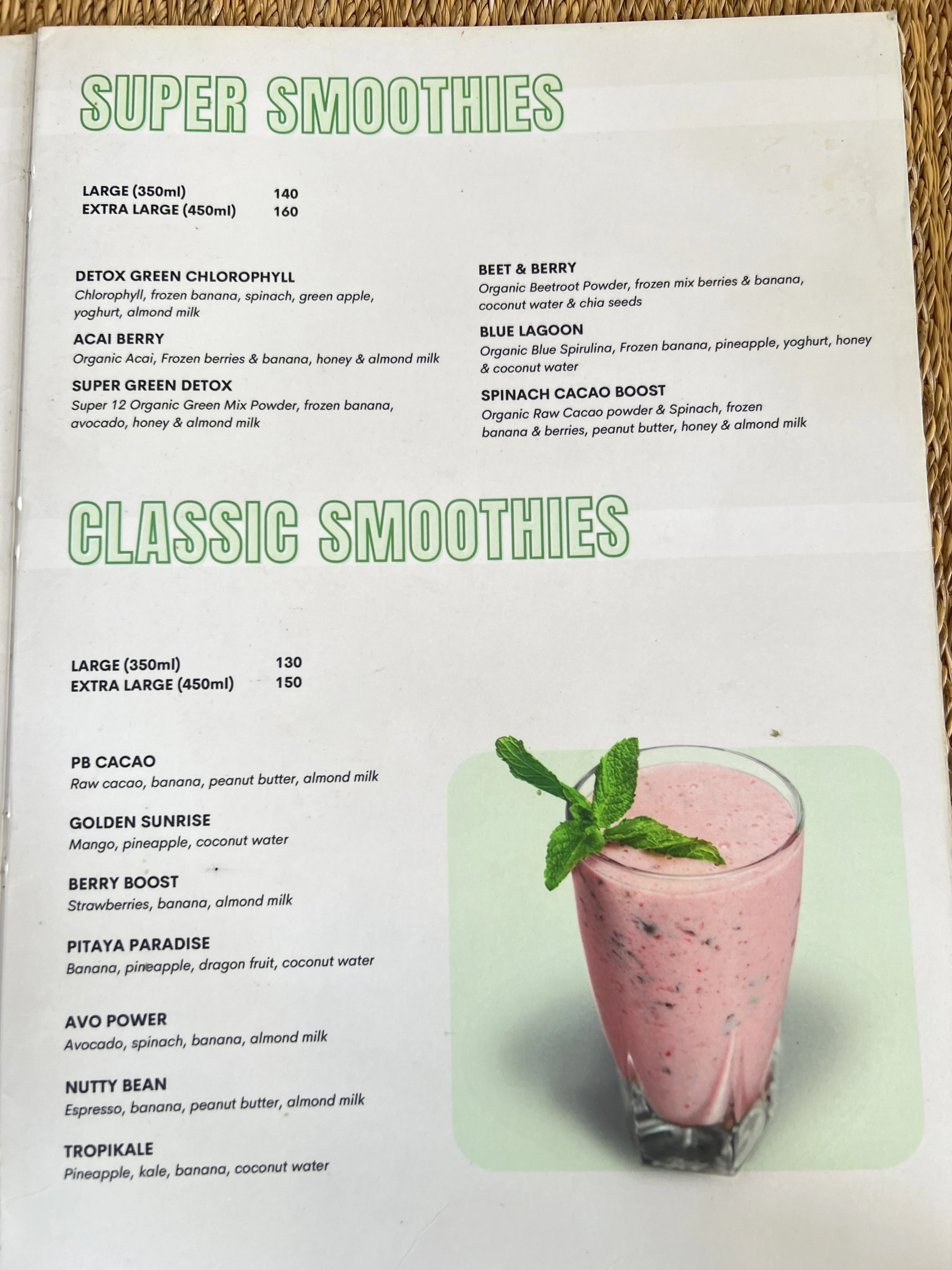 Menu and prices at Go Fresh Fuel