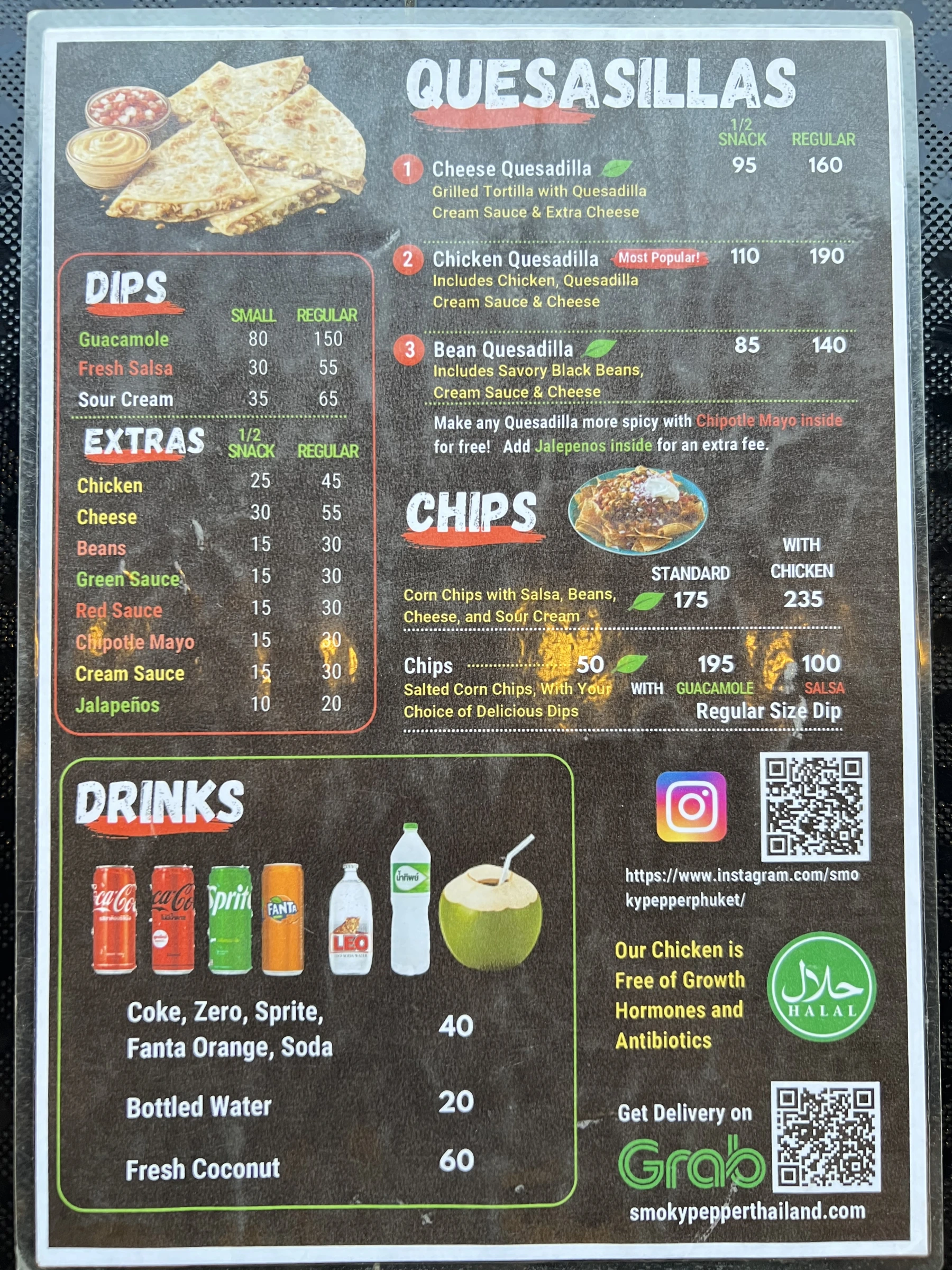Menu and prices at Smoky Pepper