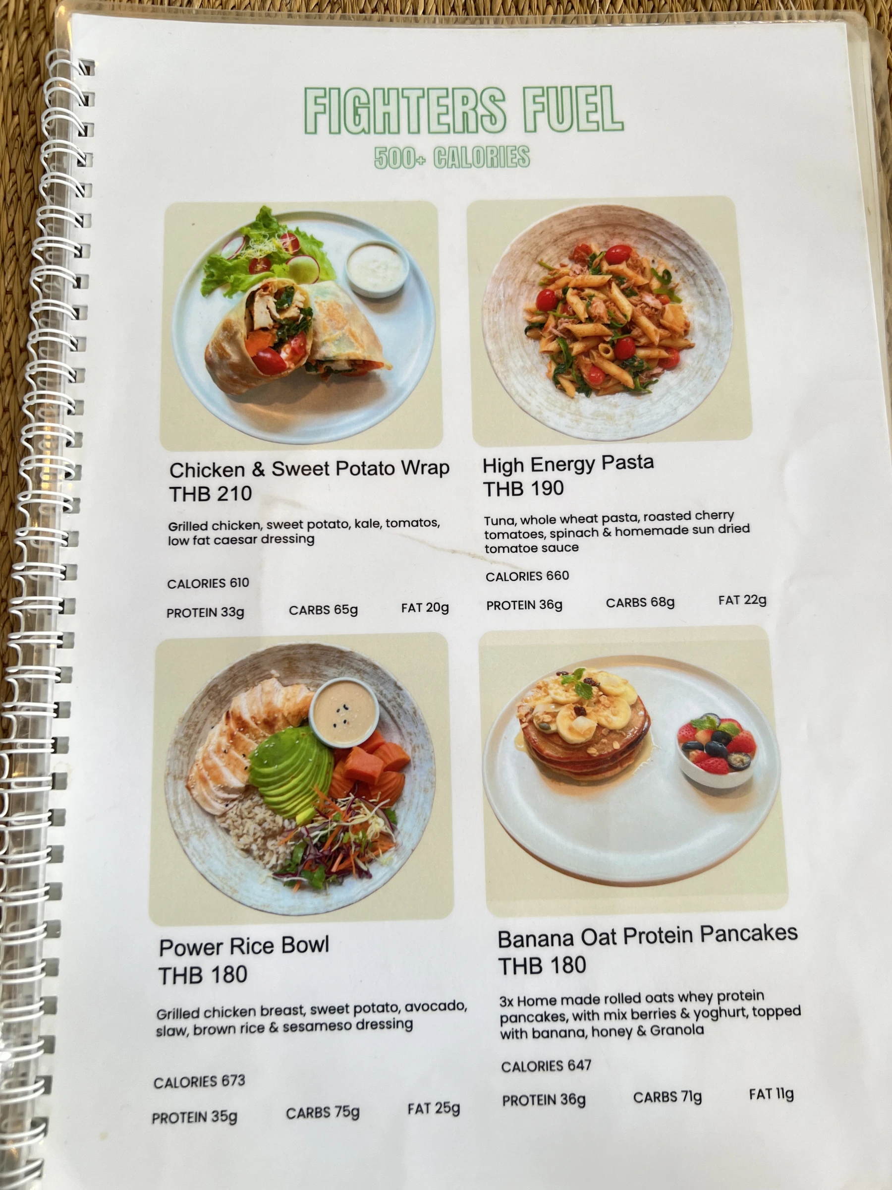 Menu and prices at Go Fresh Fuel