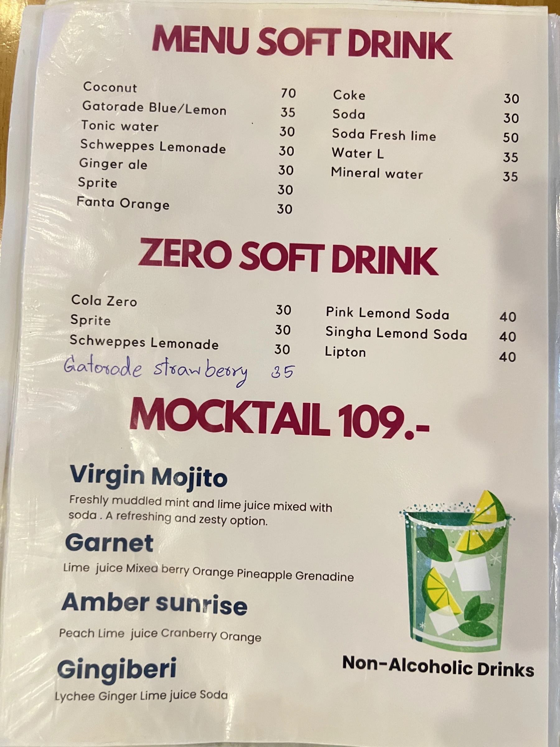 Menu and prices at DE KOKO HUT