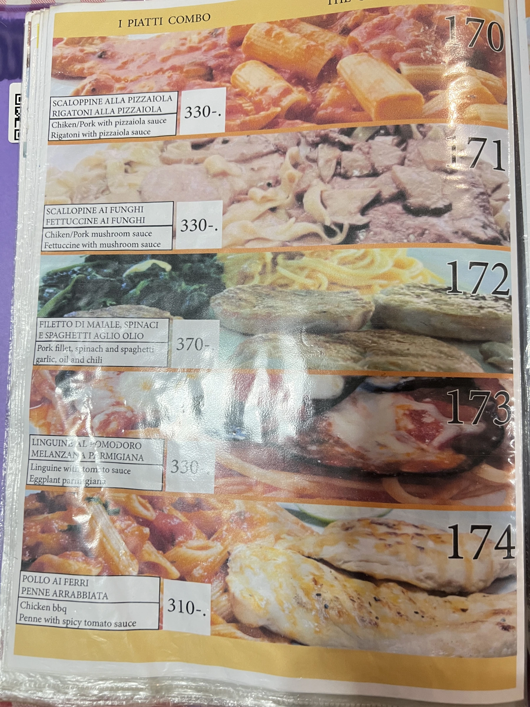 Menu and prices at Mangiafuoco Soi Ta-iad