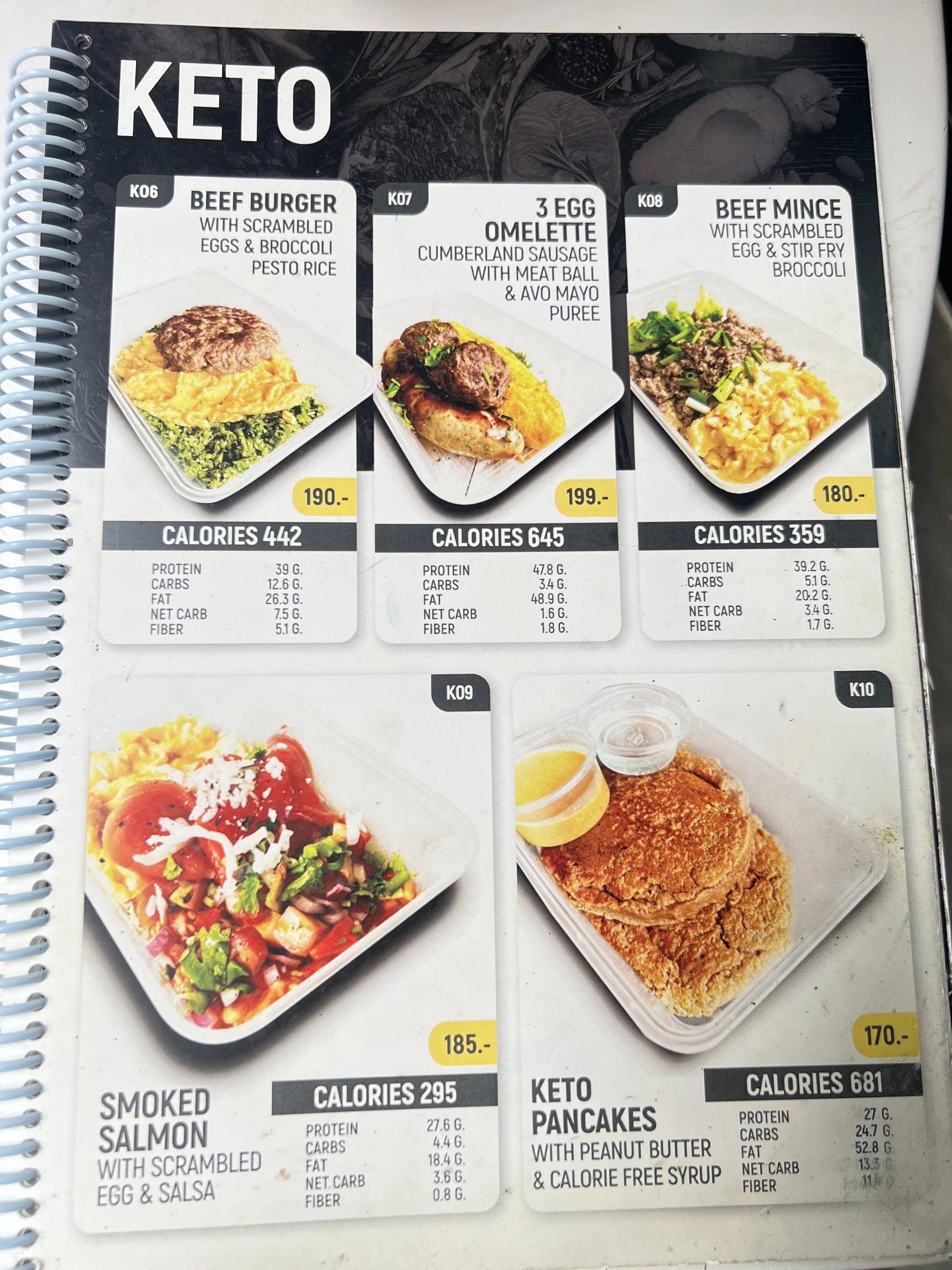 Menu and prices at PURE Prep Chalong