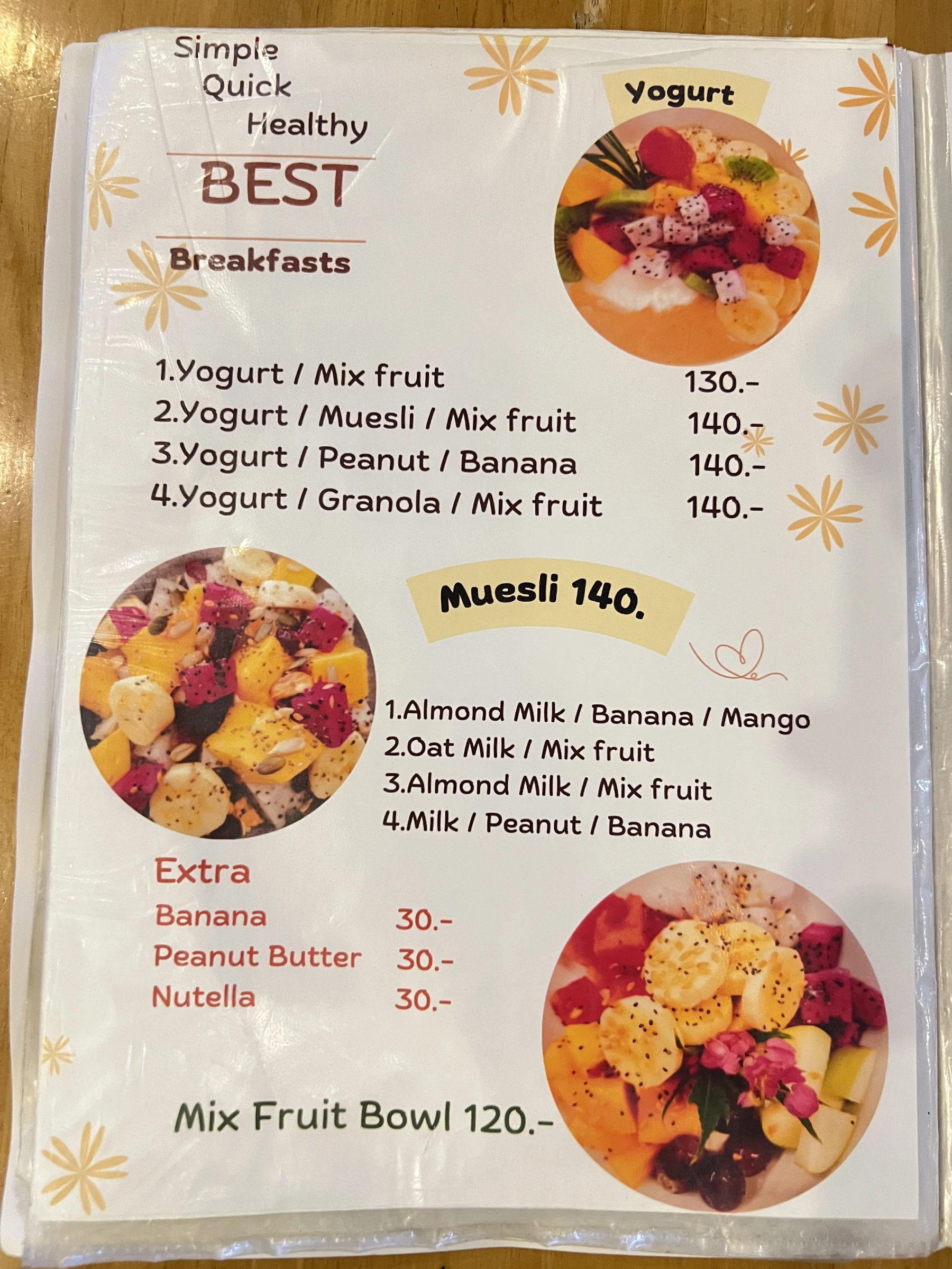 Menu and prices at DE KOKO HUT