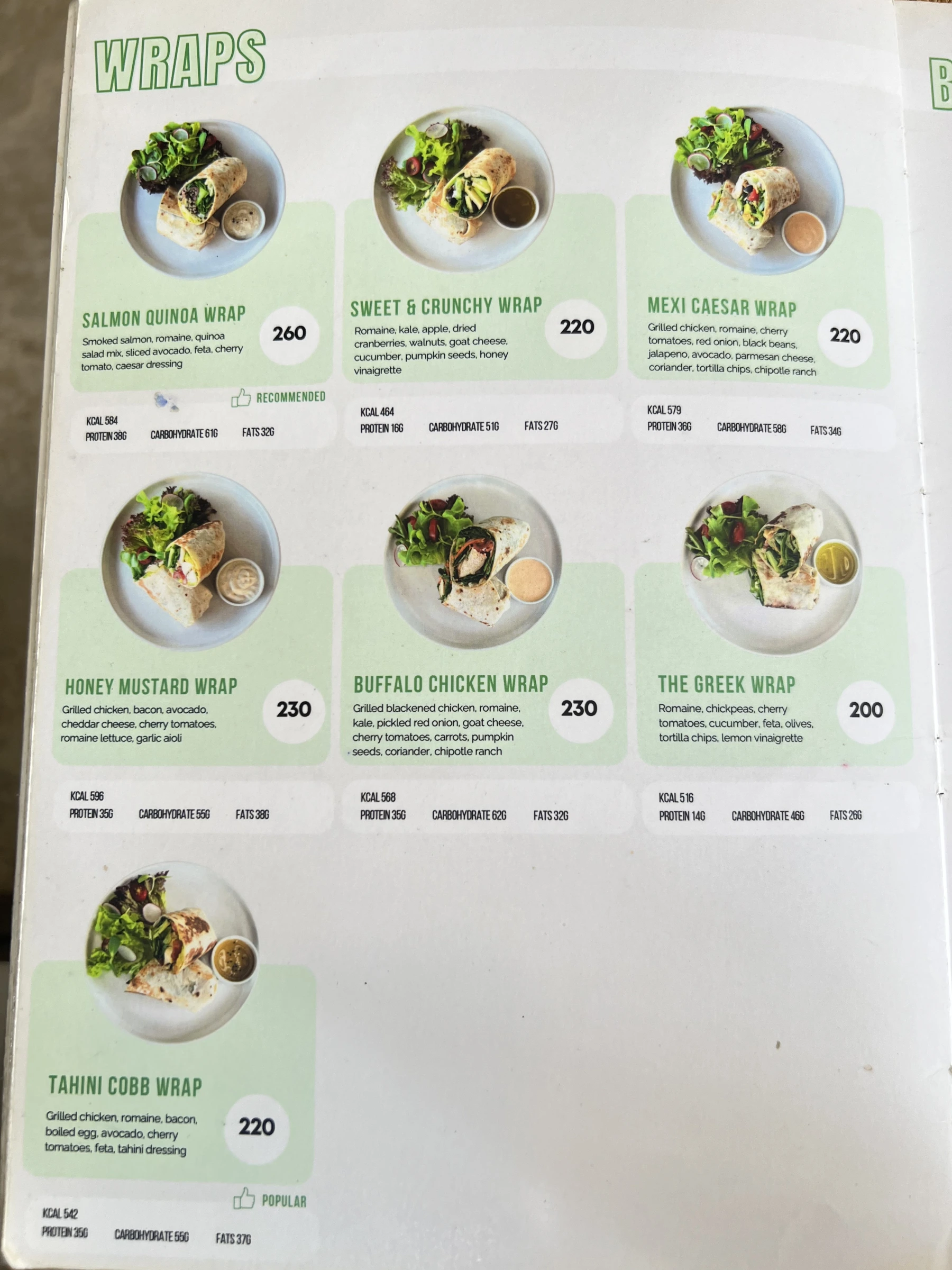 Menu and prices at Go Fresh Fuel