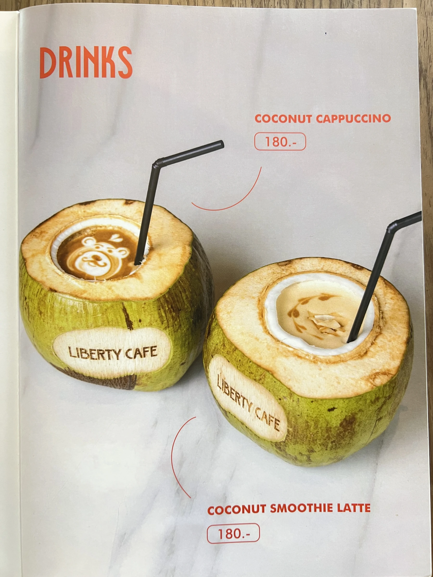 Menu at Liberty Cafe Phuket | Chalong