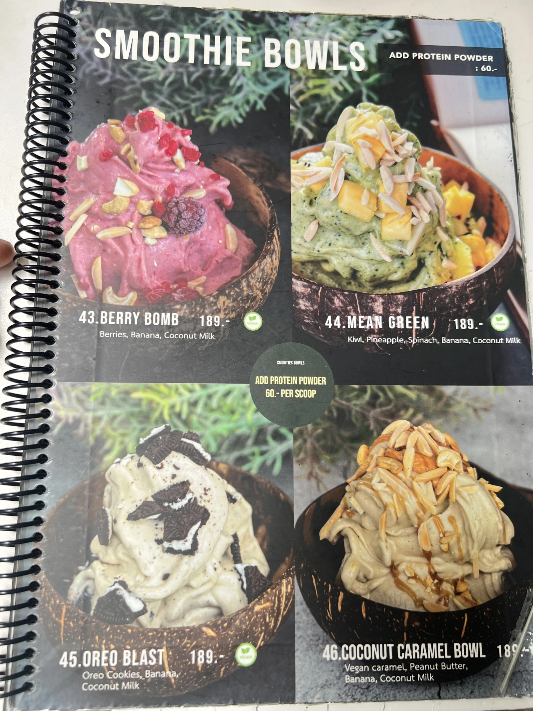Menu and prices at PURE Prep Chalong