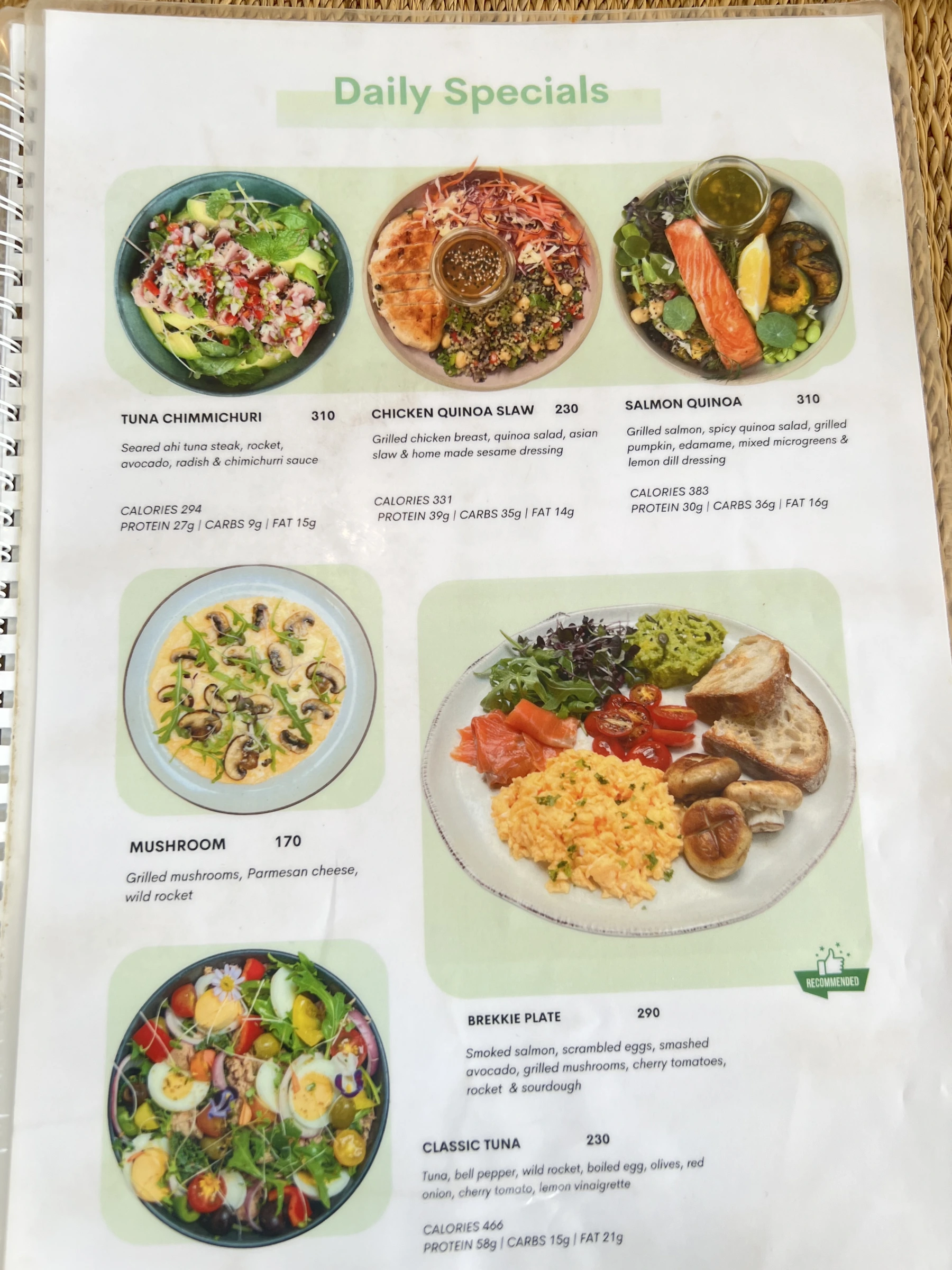 Menu and prices at Go Fresh Fuel