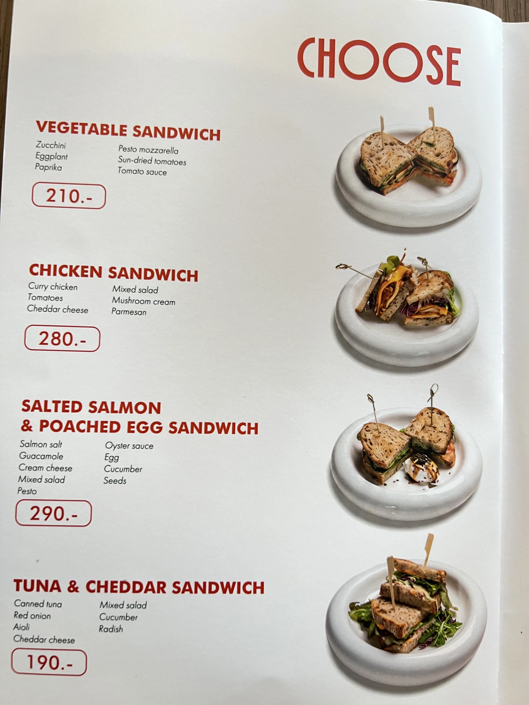 Menu and prices at Liberty Cafe Phuket | Chalong