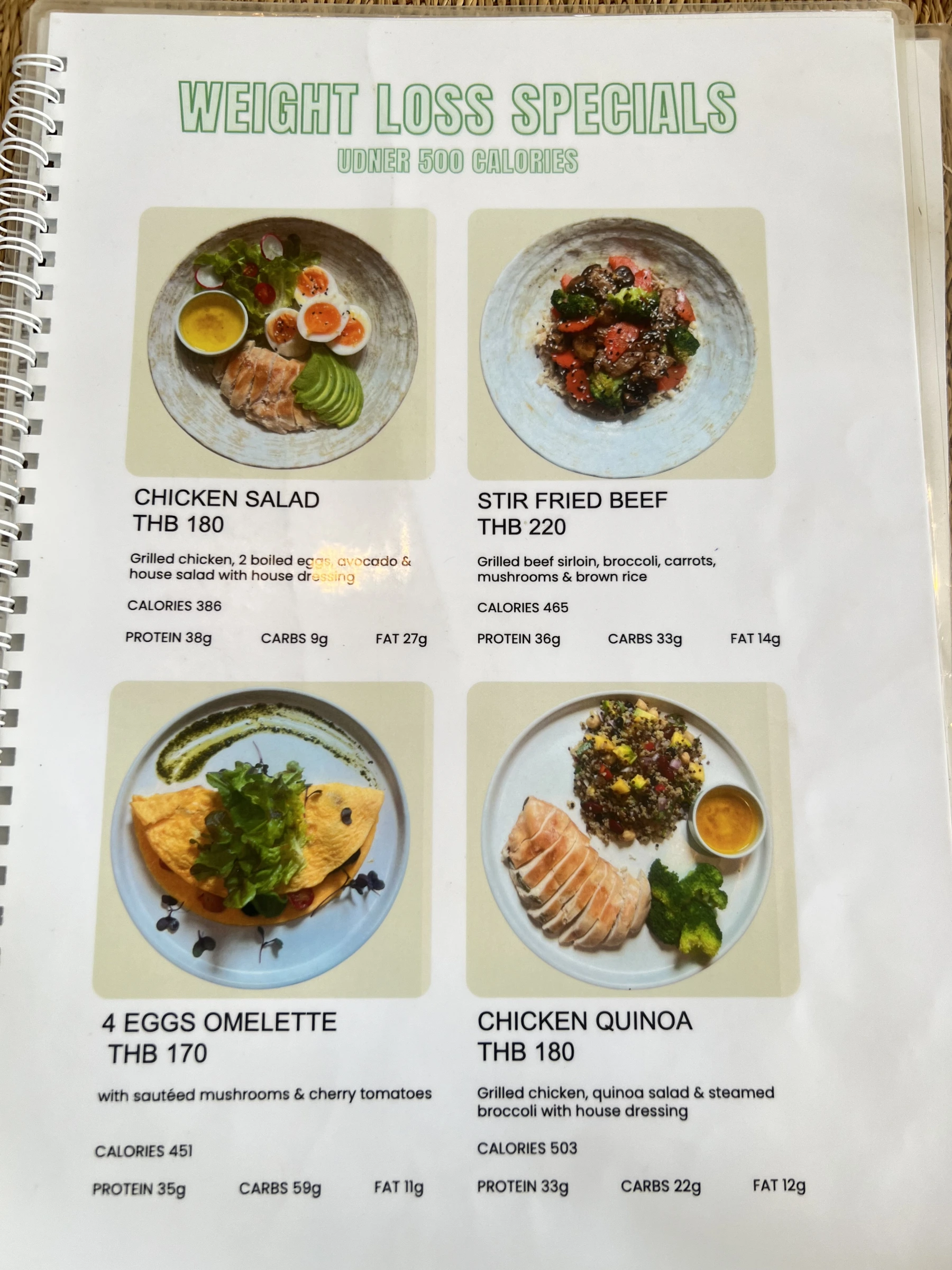 Menu and prices at Go Fresh Fuel