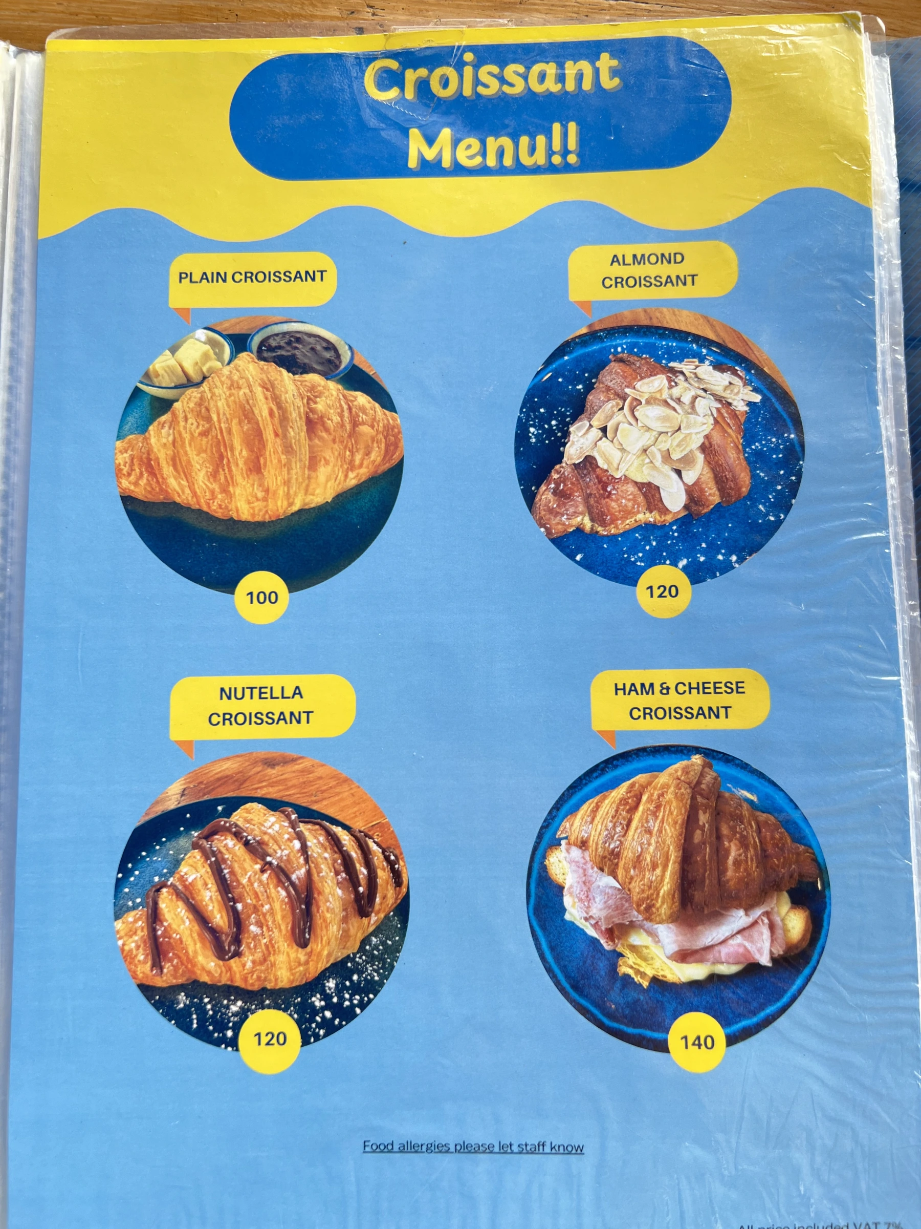 Menu and prices at Townhouse Café