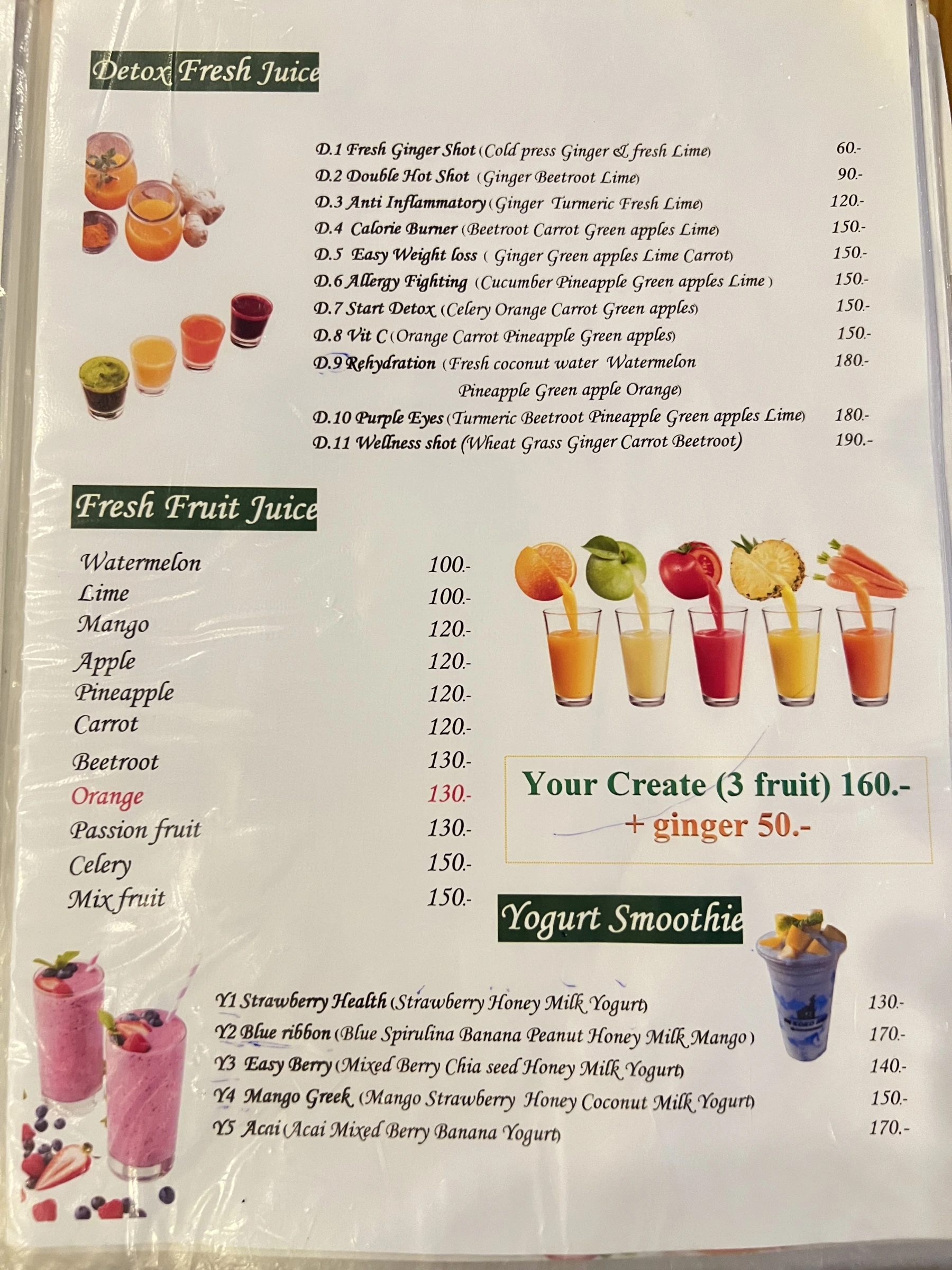 Menu and prices at DE KOKO HUT