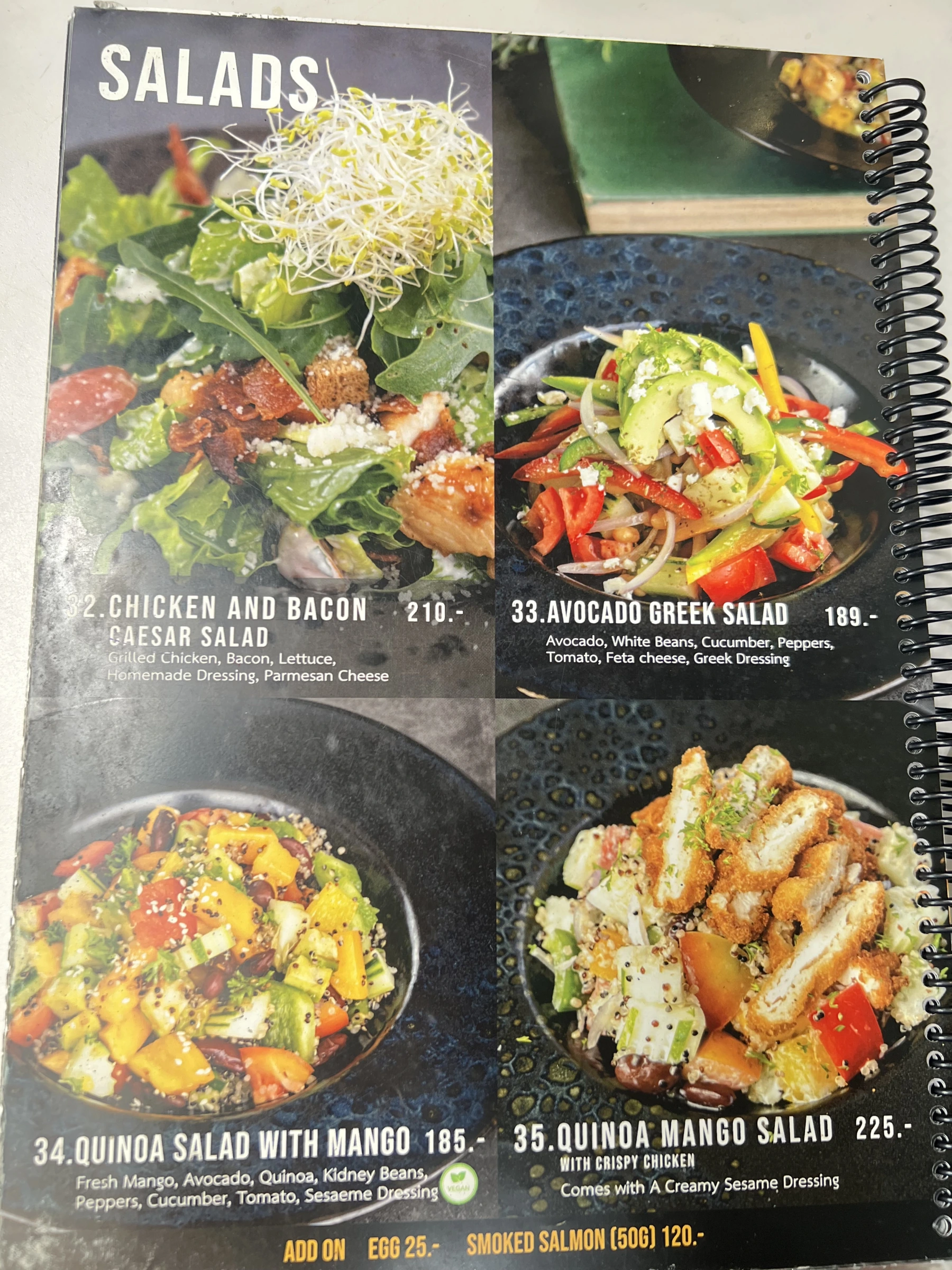 Menu and prices at PURE Prep Chalong