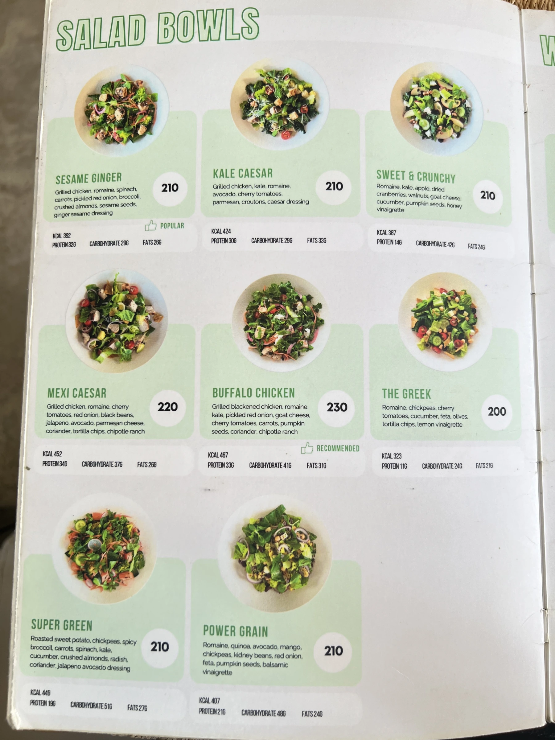 Menu and prices at Go Fresh Fuel
