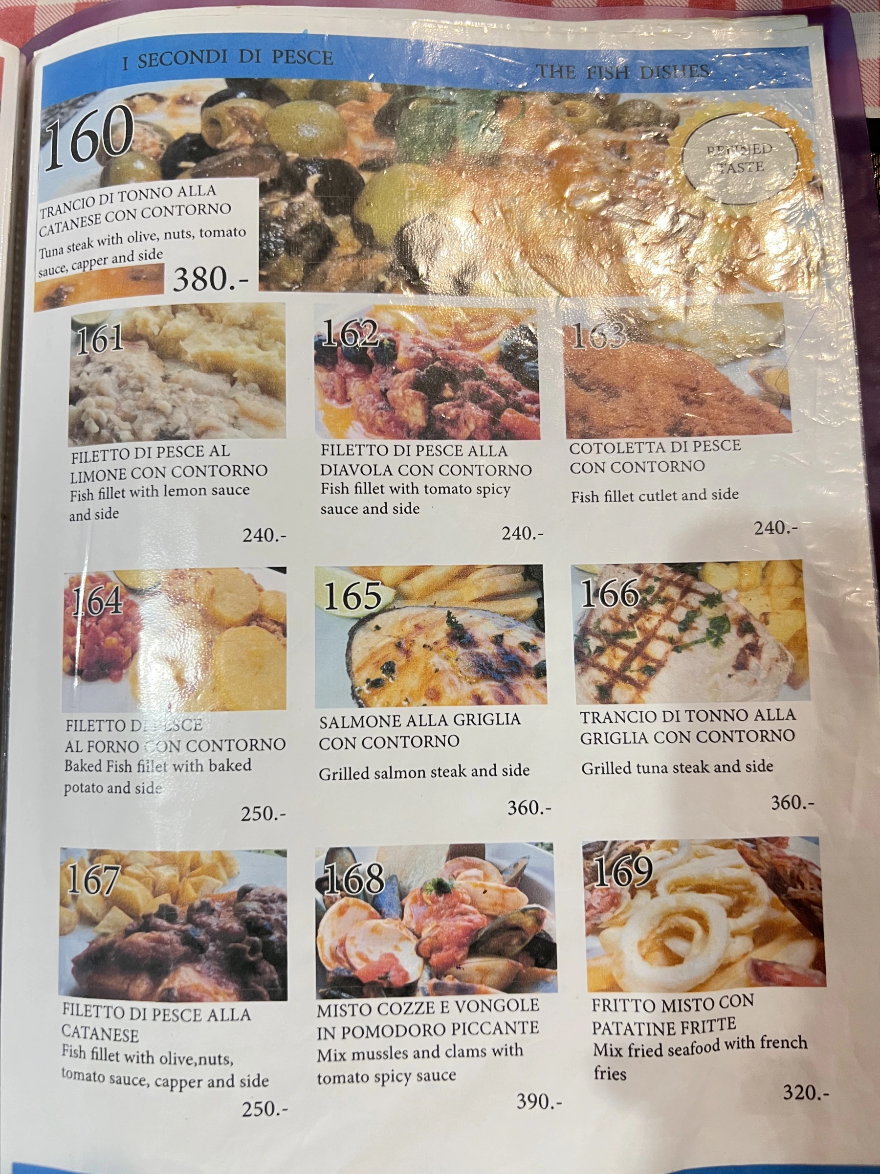 Menu and prices at Mangiafuoco Soi Ta-iad
