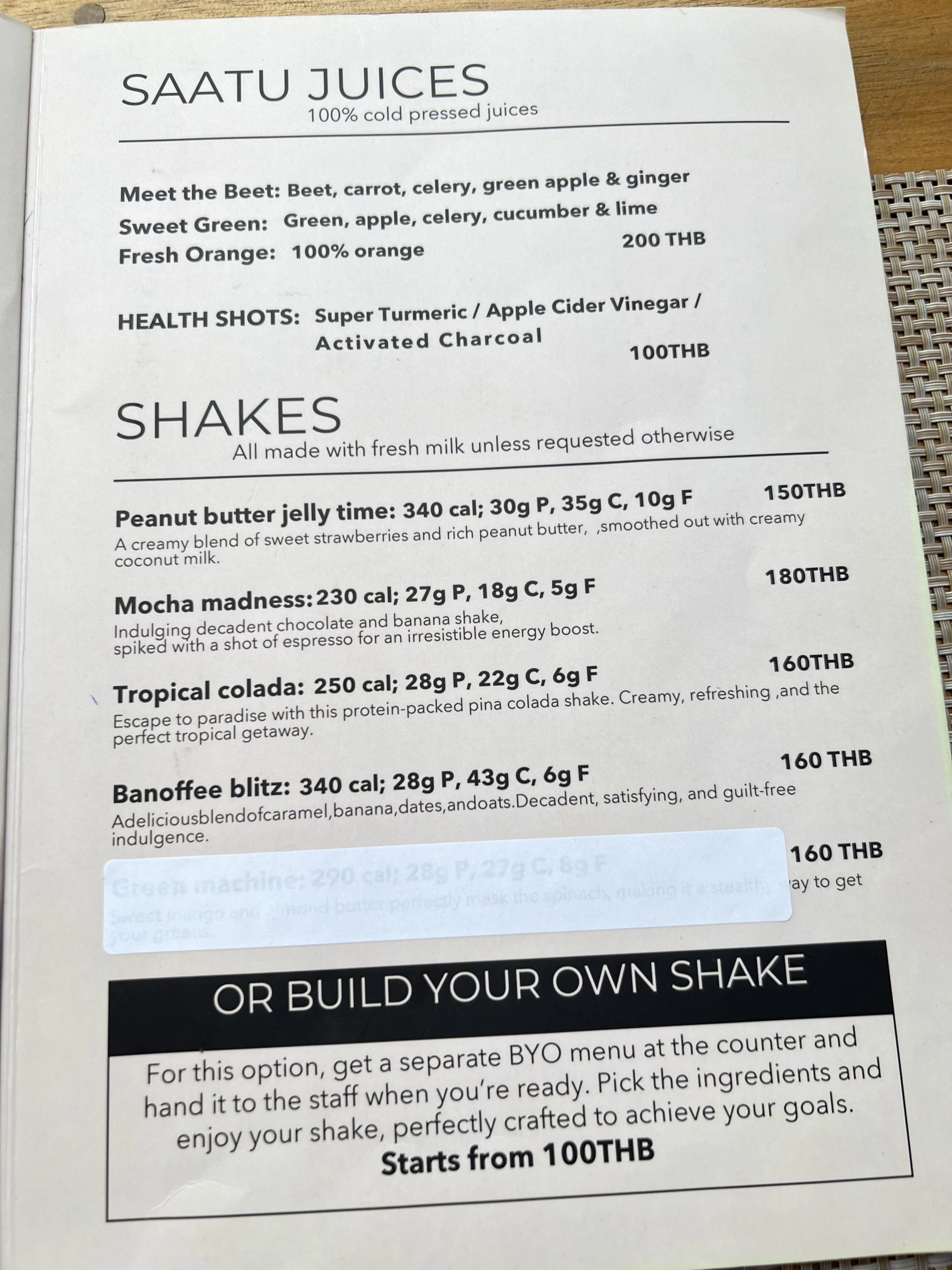 Menu and prices at PREP’d Kitchen Co