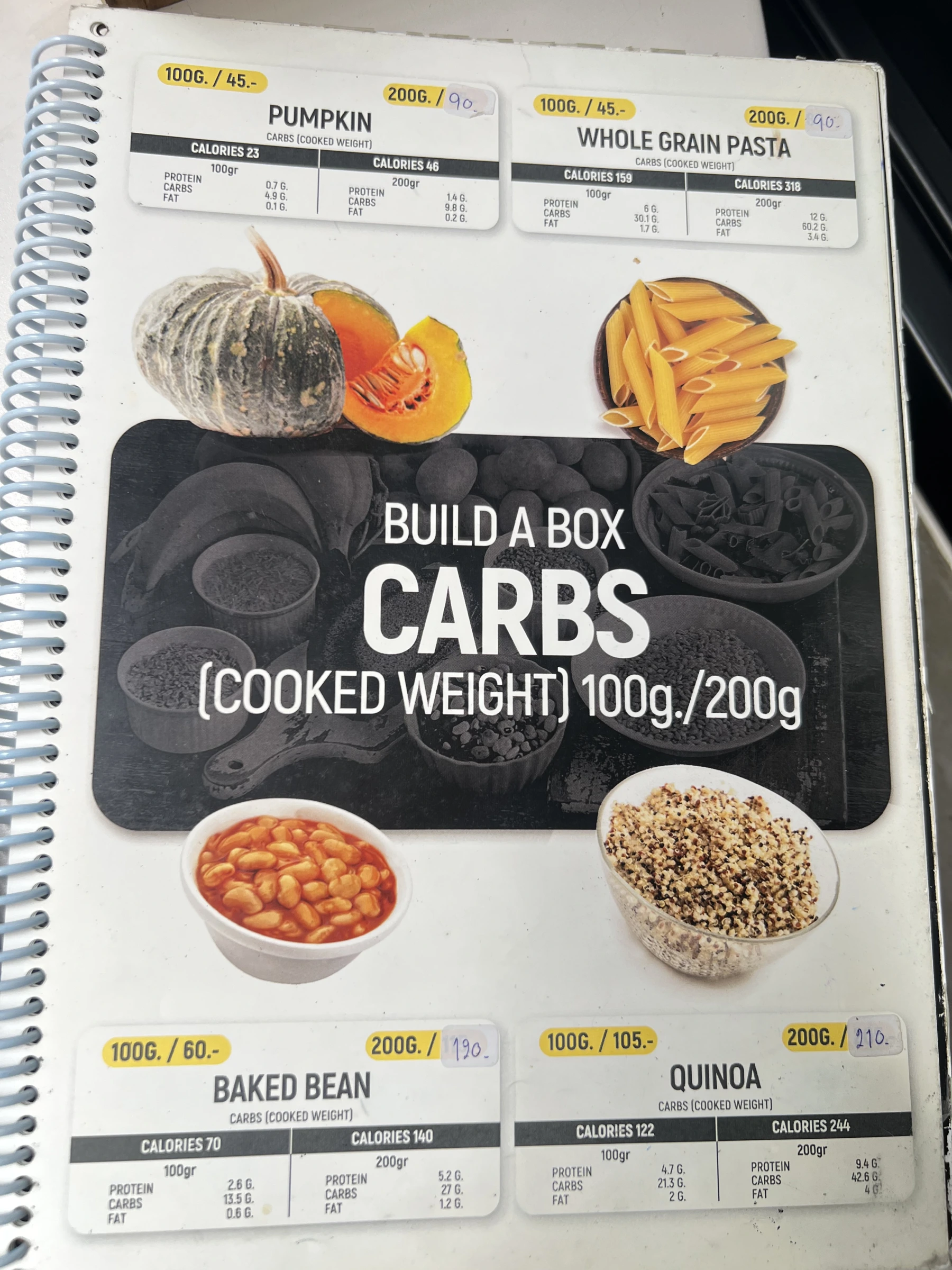 Menu and prices at PURE Prep Chalong
