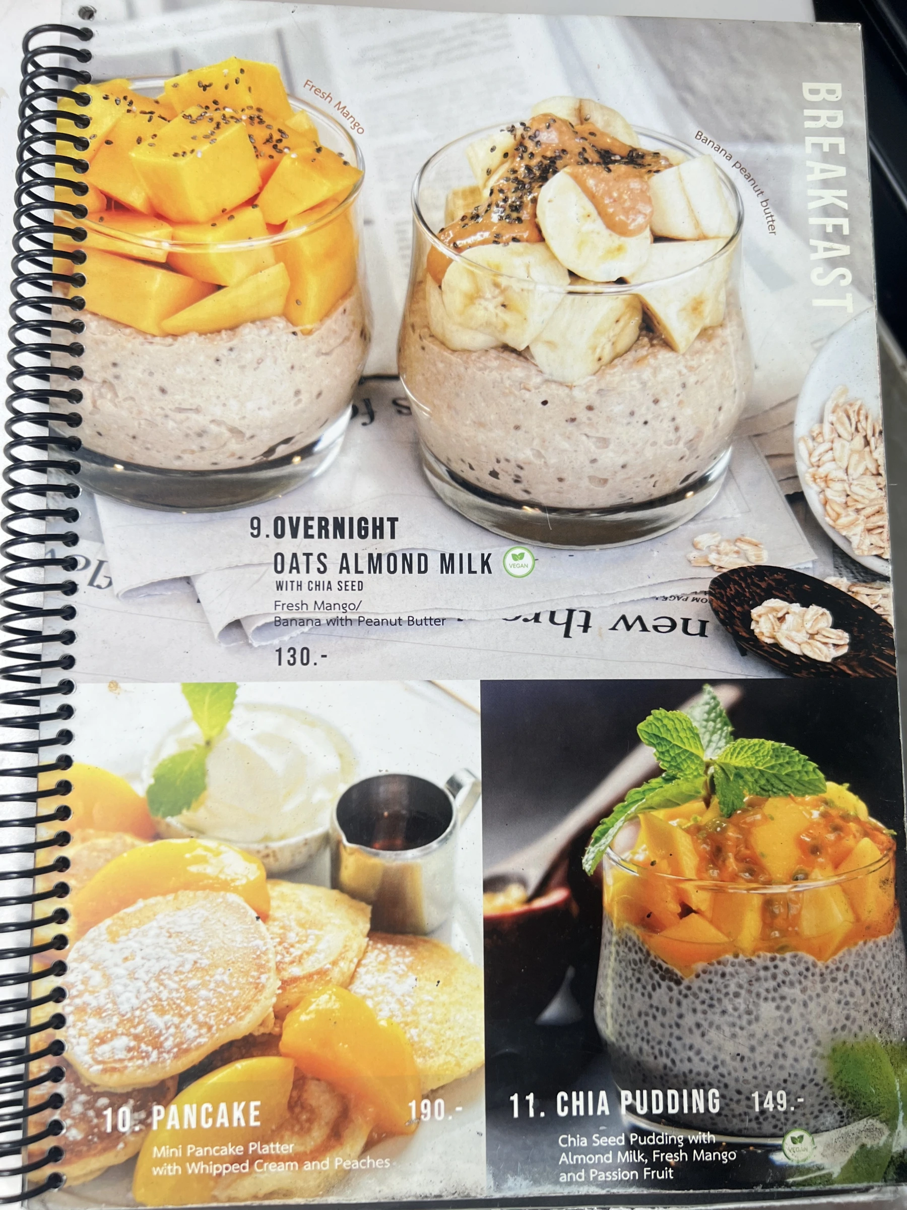 Menu and prices at PURE Prep Chalong