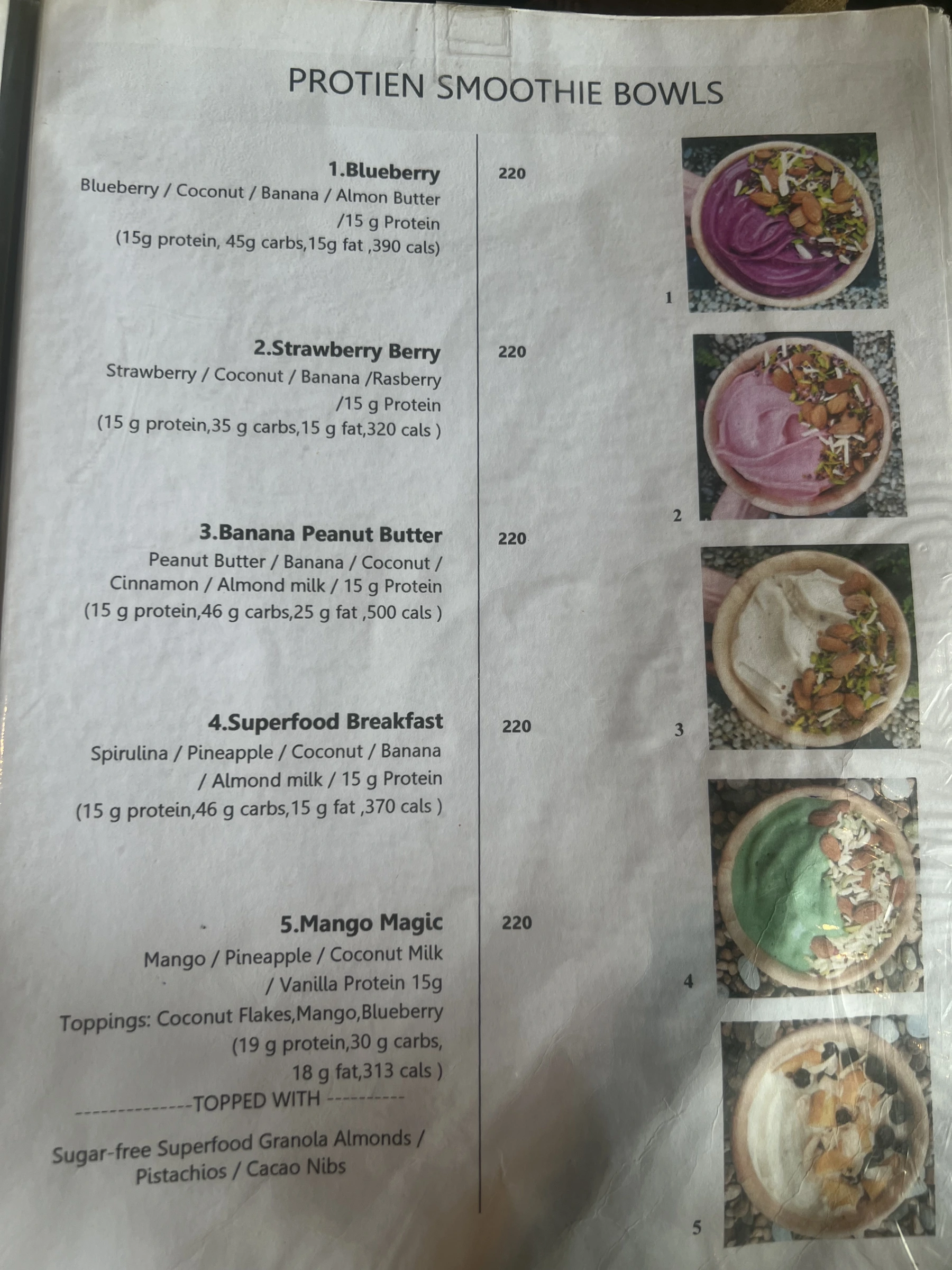 Menu and prices at Forest Bungalows & Mama’s Restaurant