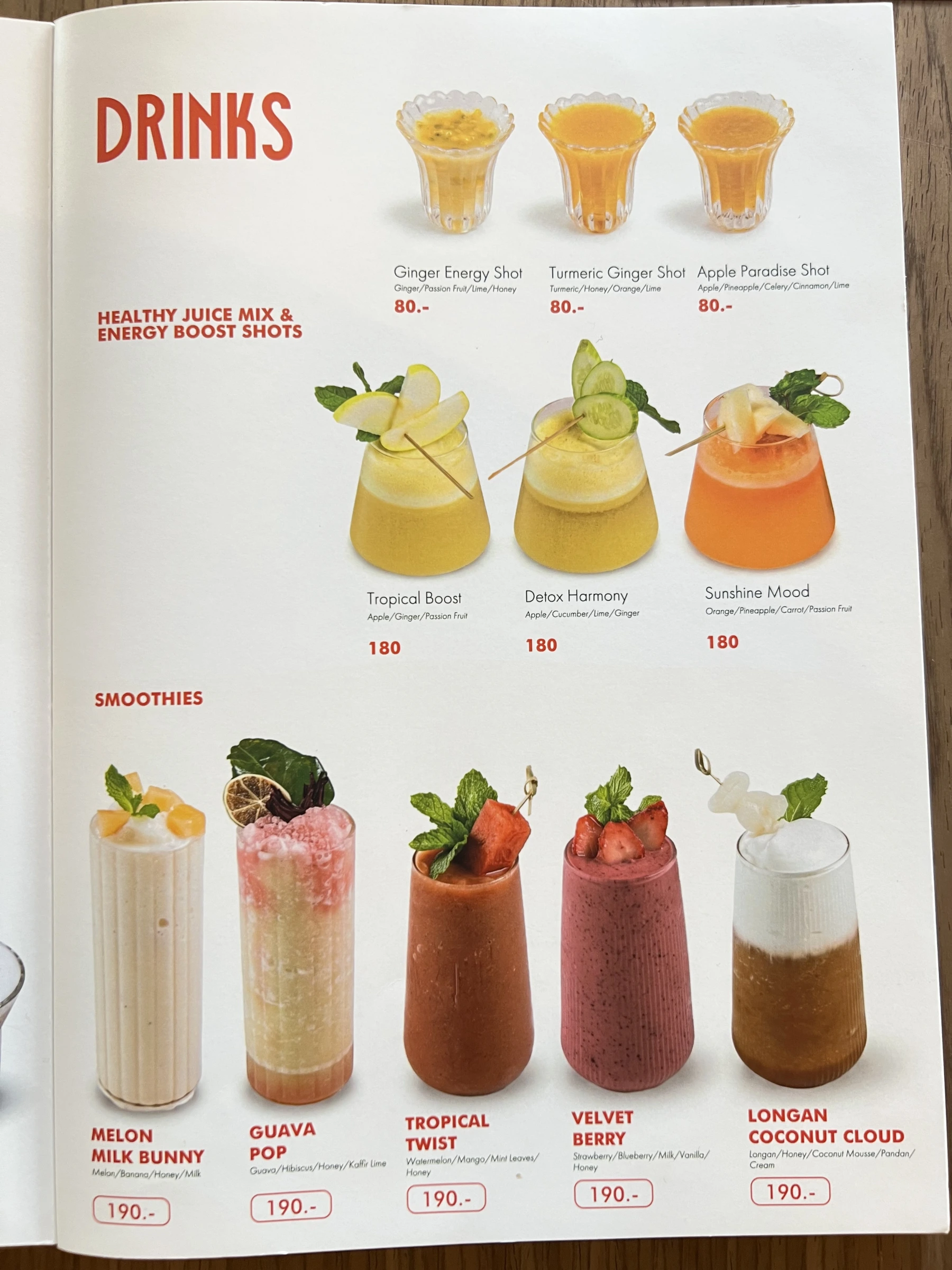 Menu and prices at Liberty Cafe Phuket | Chalong