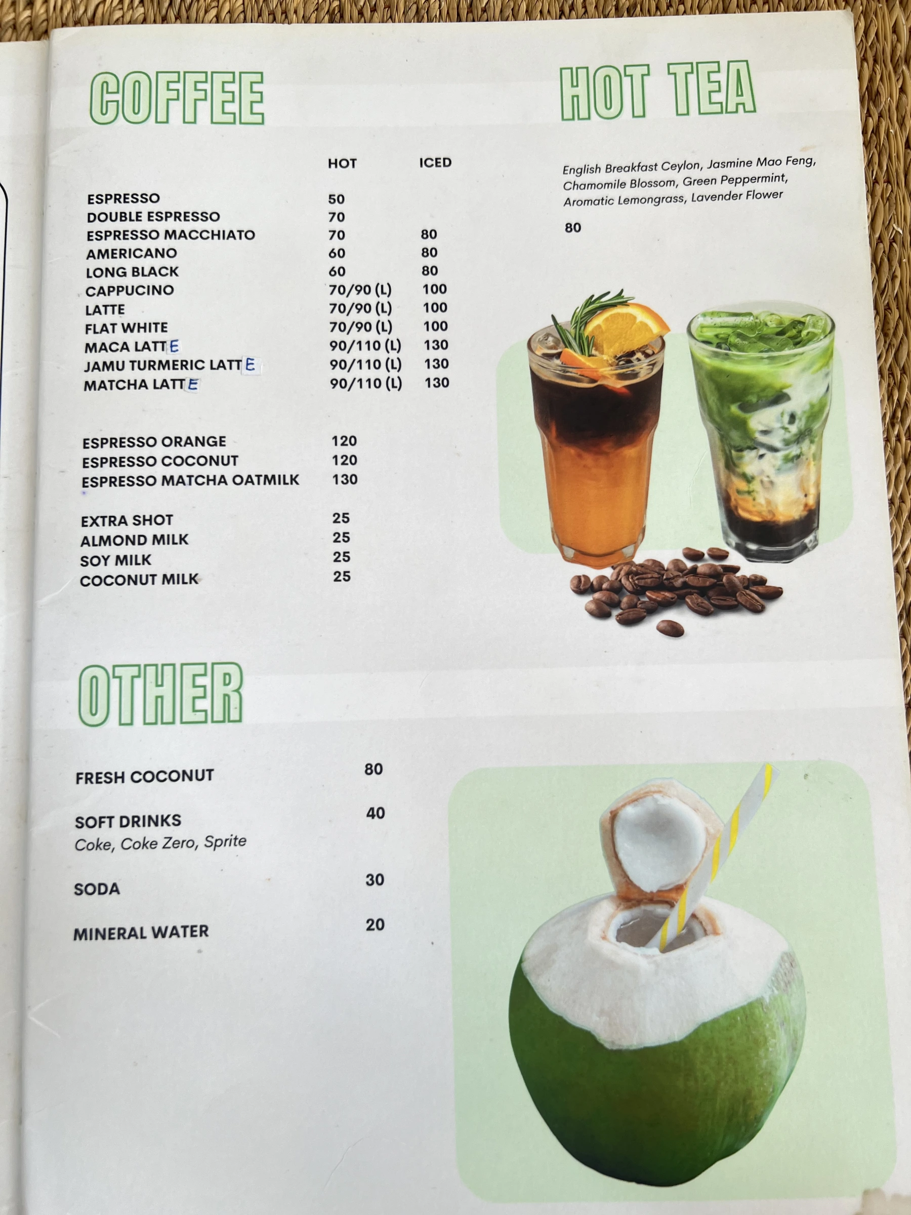 Menu and prices at Go Fresh Fuel