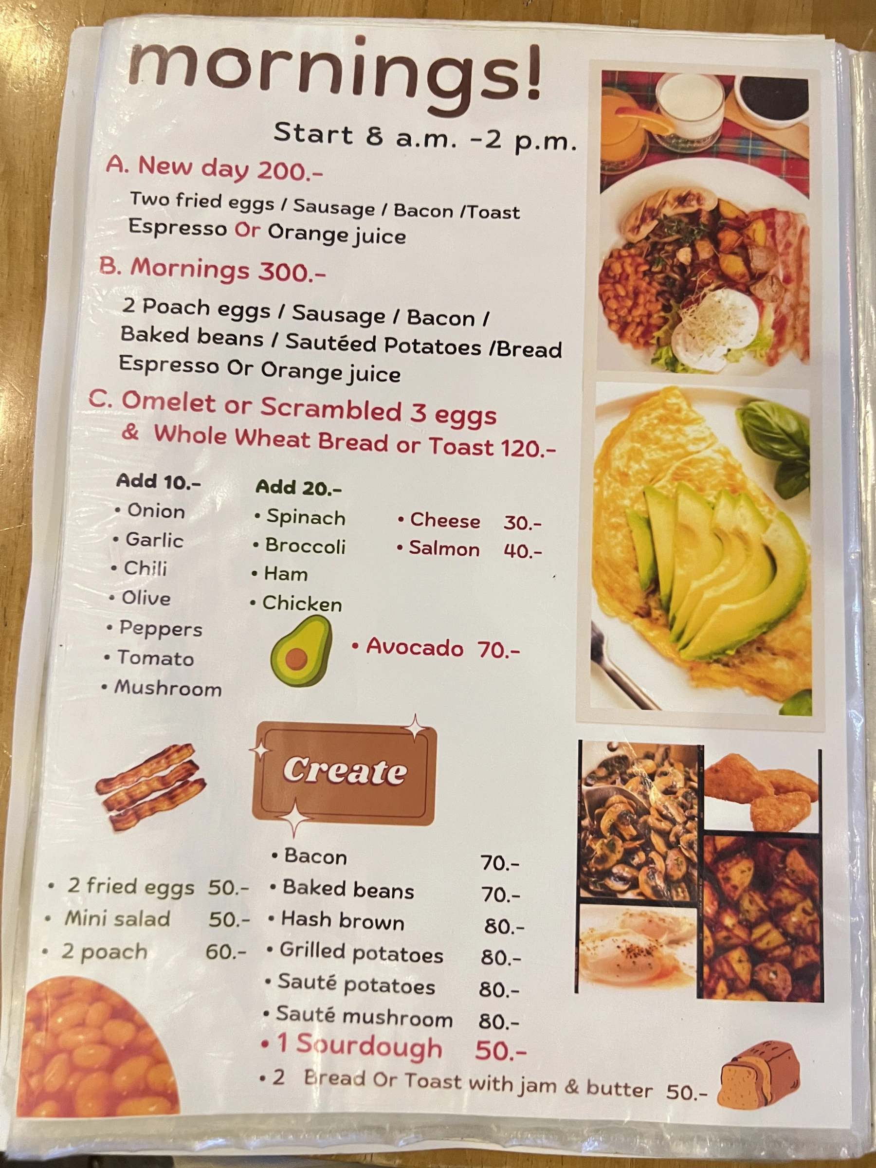 Menu and prices at DE KOKO HUT