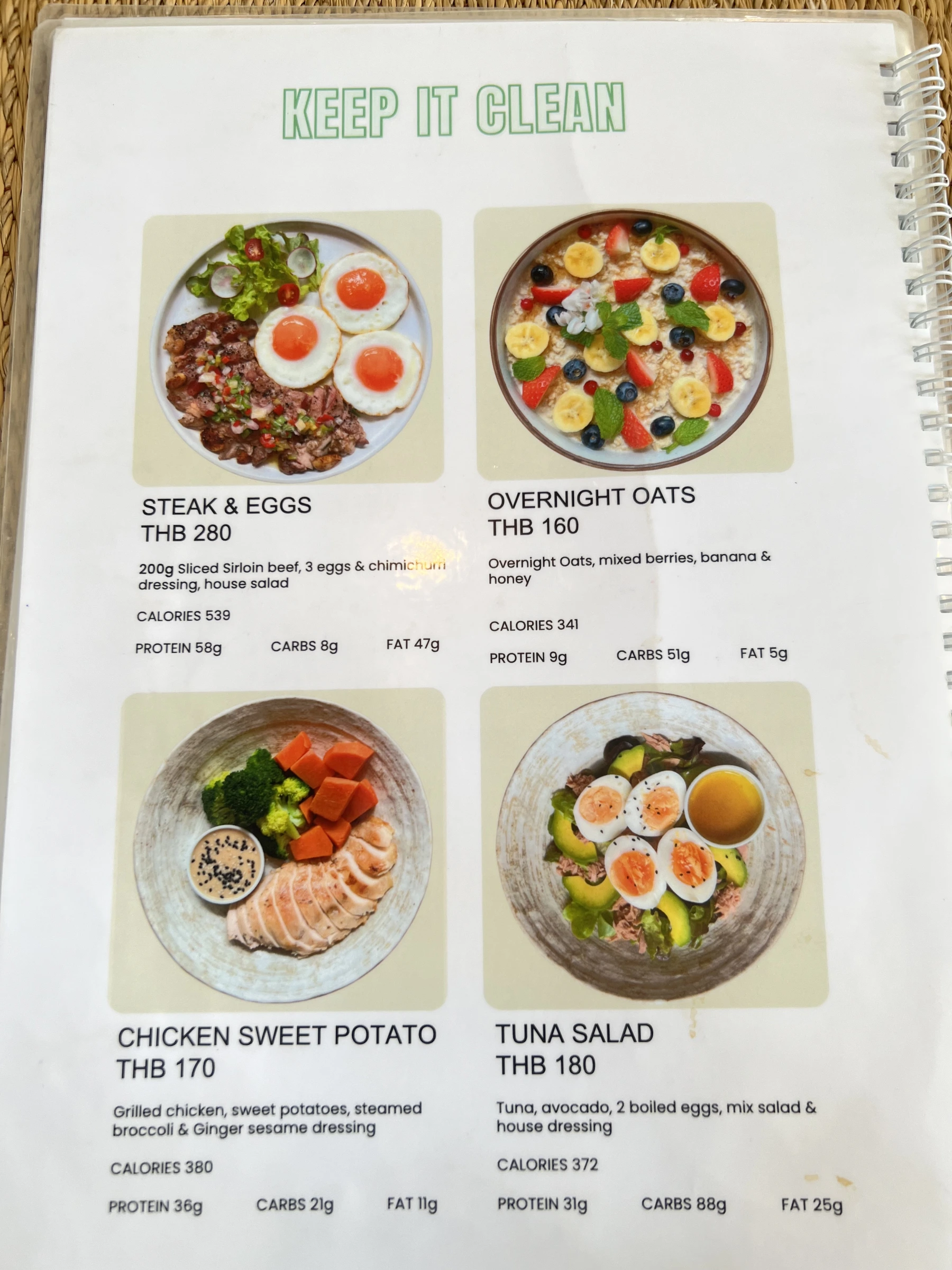 Menu and prices at Go Fresh Fuel