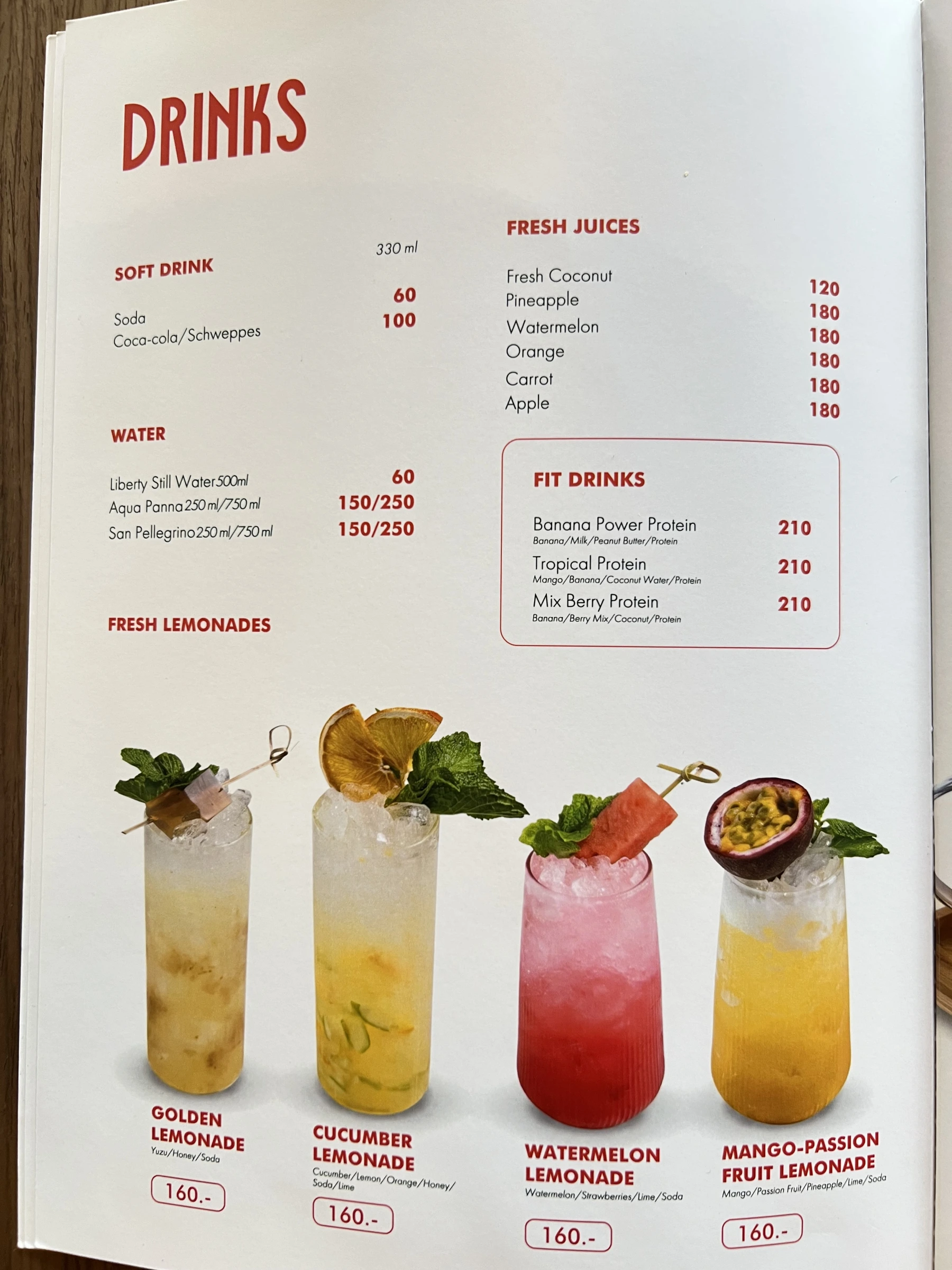 Menu and prices at Liberty Cafe Phuket | Chalong