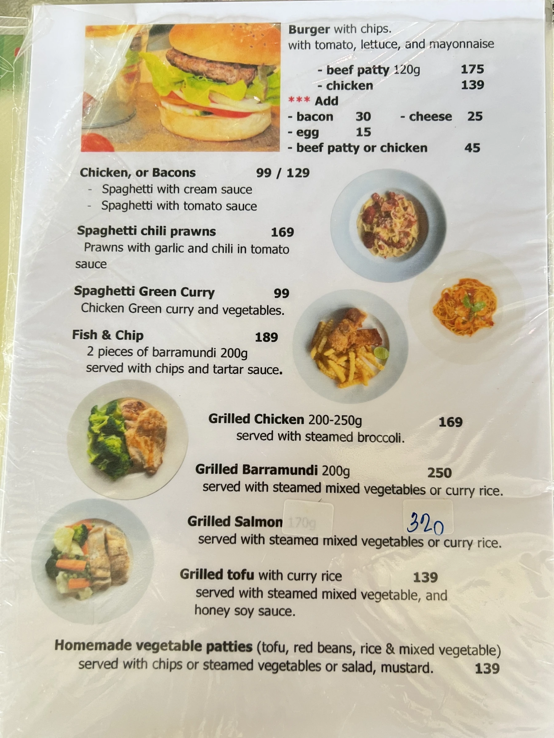 Menu and prices at Open Bistro