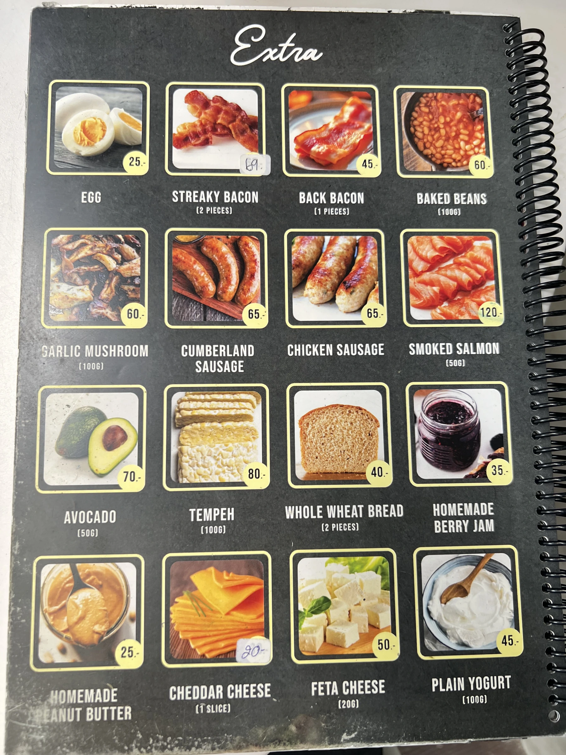 Menu and prices at PURE Prep Chalong