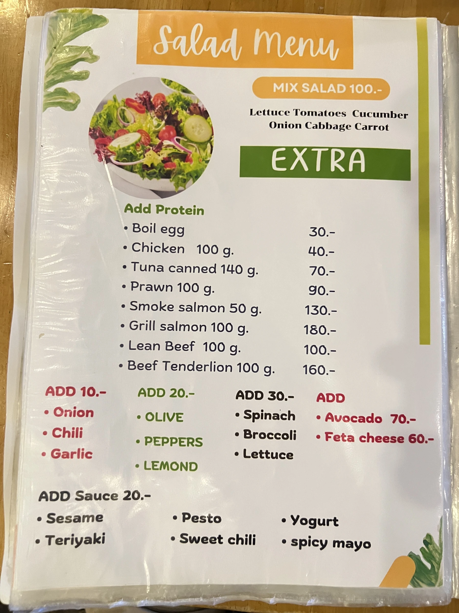 Menu and prices at DE KOKO HUT
