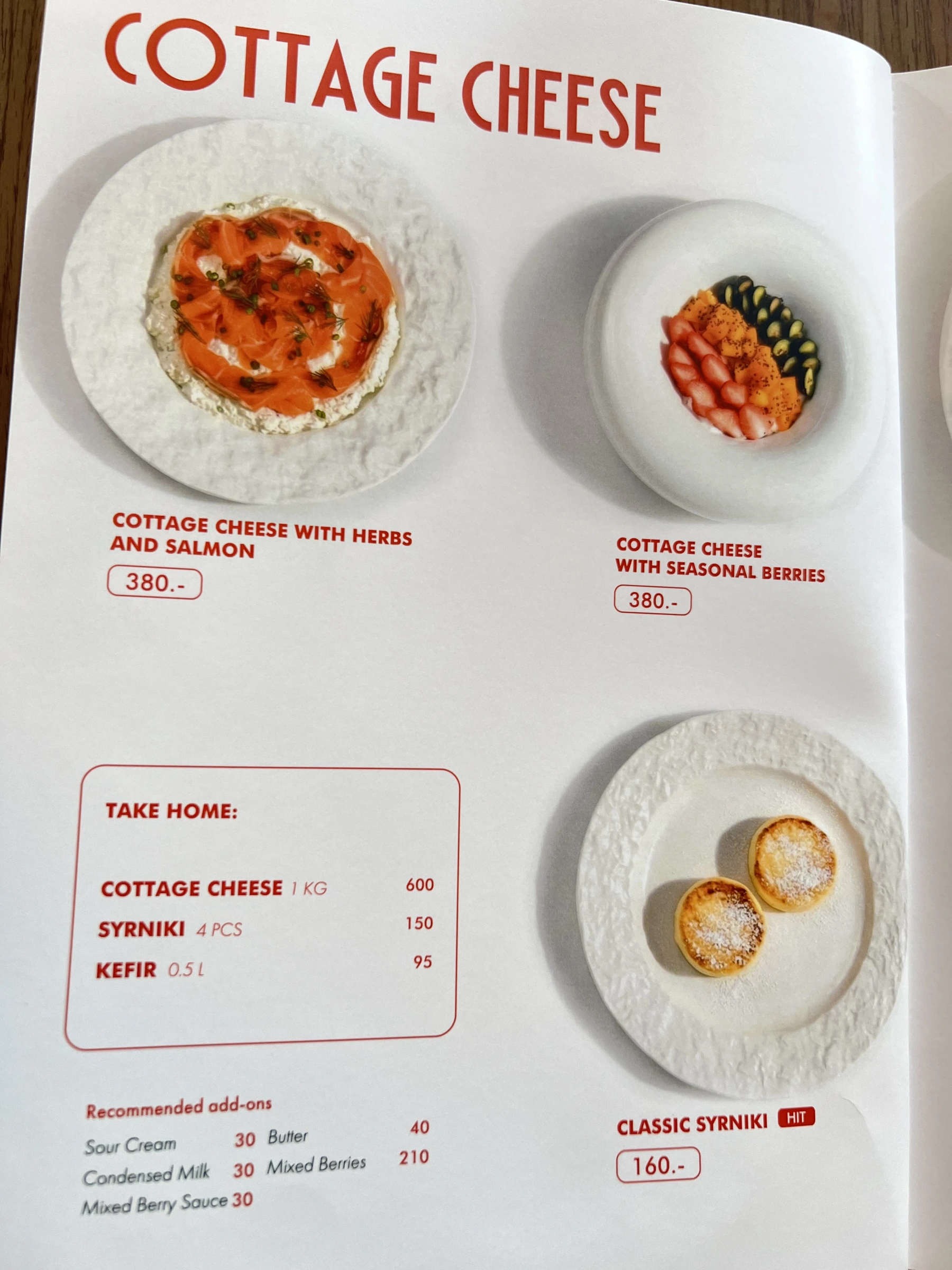 Menu and prices at Liberty Cafe Phuket | Chalong